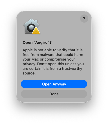 Final confirmation dialog